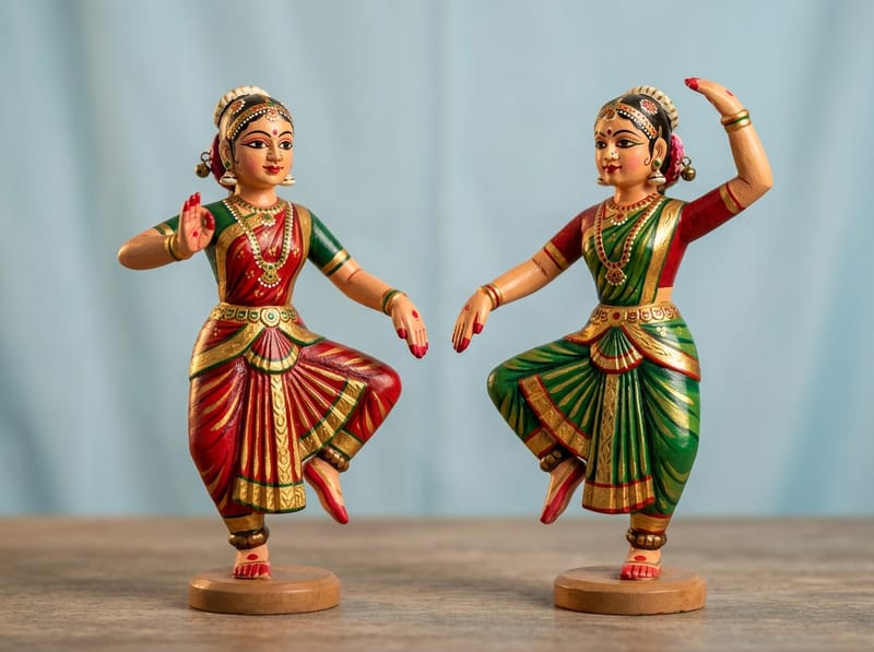 Kondapalli dancing dolls (pair)