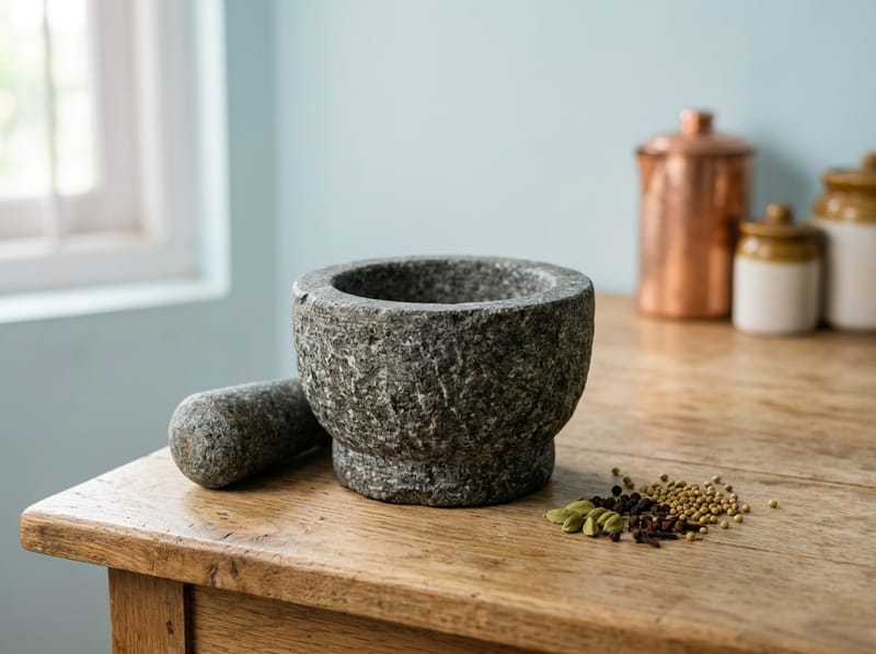 Stone khal batta (mortar and pestle)
