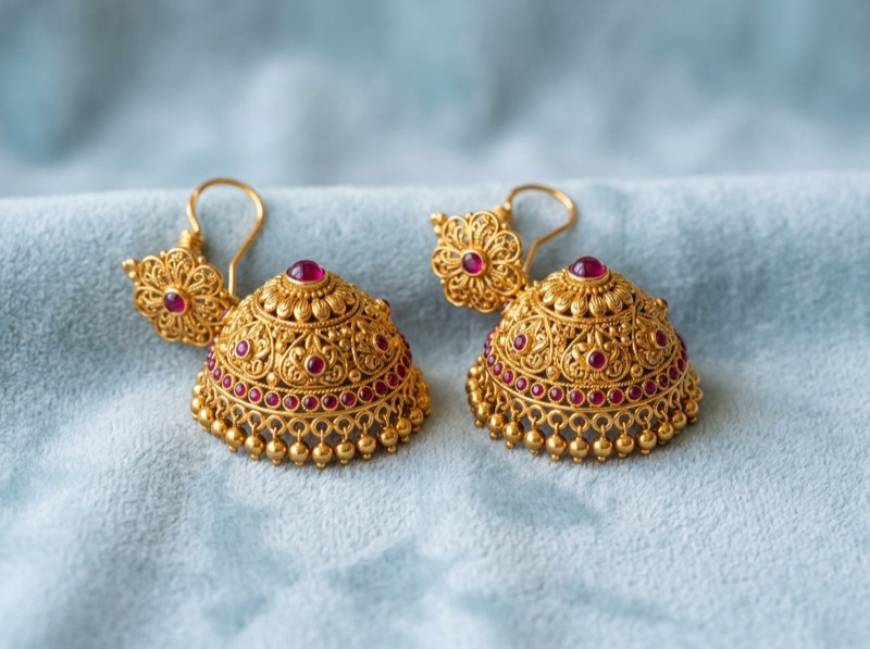Temple jhumkas